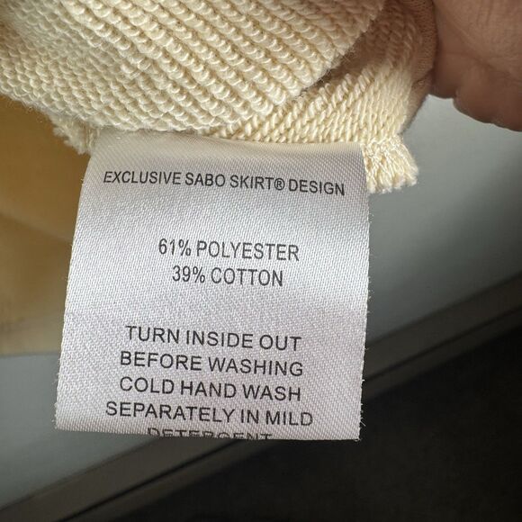 Sabo women's T-shirt xs (oversize) cream Cotton with polyester - Picture 5 of 6